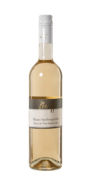 <br>Artikel-Nr.: 8b<br>2024er Pinot noir, blanc de noir Qualitätswein halbtrocken 0,75l<br>